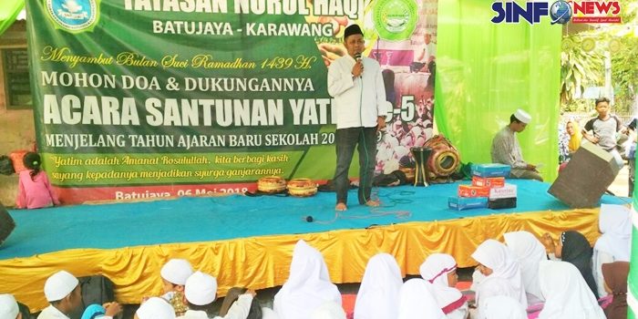 Jelang Ramadhan, Anak Yatim Piatu Yayasan Nurul Haq Mendapat Santunan