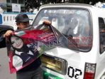 Sejumlah Angkot Di Tasikmalaya Kena Razia, Pasang APK Calon Legislatif