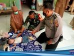Kanit Binmas Polsek Sumberjaya Dampingi Kunjungan Team Puskesmas Di Rumah Bayi Pengidap Suspect TB
