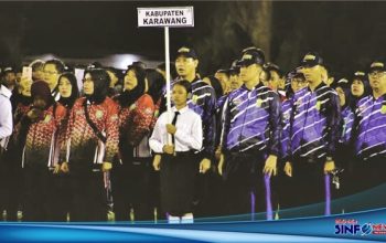 Porpemda Jabar XV/2023, Kontingen Kabupaten Karawang ikut Ambil Bagian Meriahkan Opening Ceremony