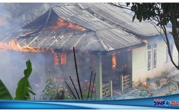 Meski Rumah Terbakar, Polisi Gorontalo Tetap Bertugas di TPS Sampai Tuntas