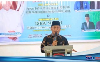 Wali Kota Waris Hadiri Pelantikan Fodium Diwarnai Peringatan Isra’ mi’raj  Kota Tanjungbalai