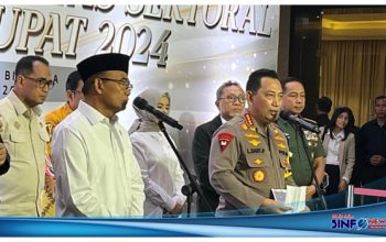 Kapolri Jenderal Listyo Sigit Prabowo saat memberikan keterangan di dsepan awak media@2024DINFONEWS.com